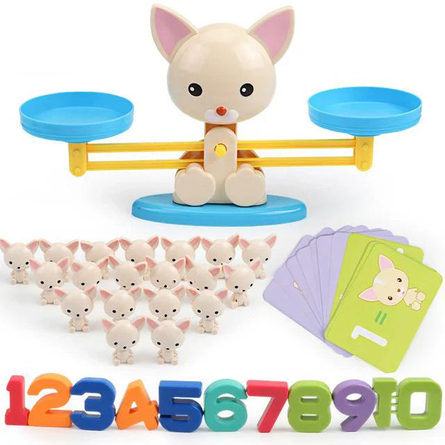 Trä Montessori Matematik Skala - Lär dig Räkna