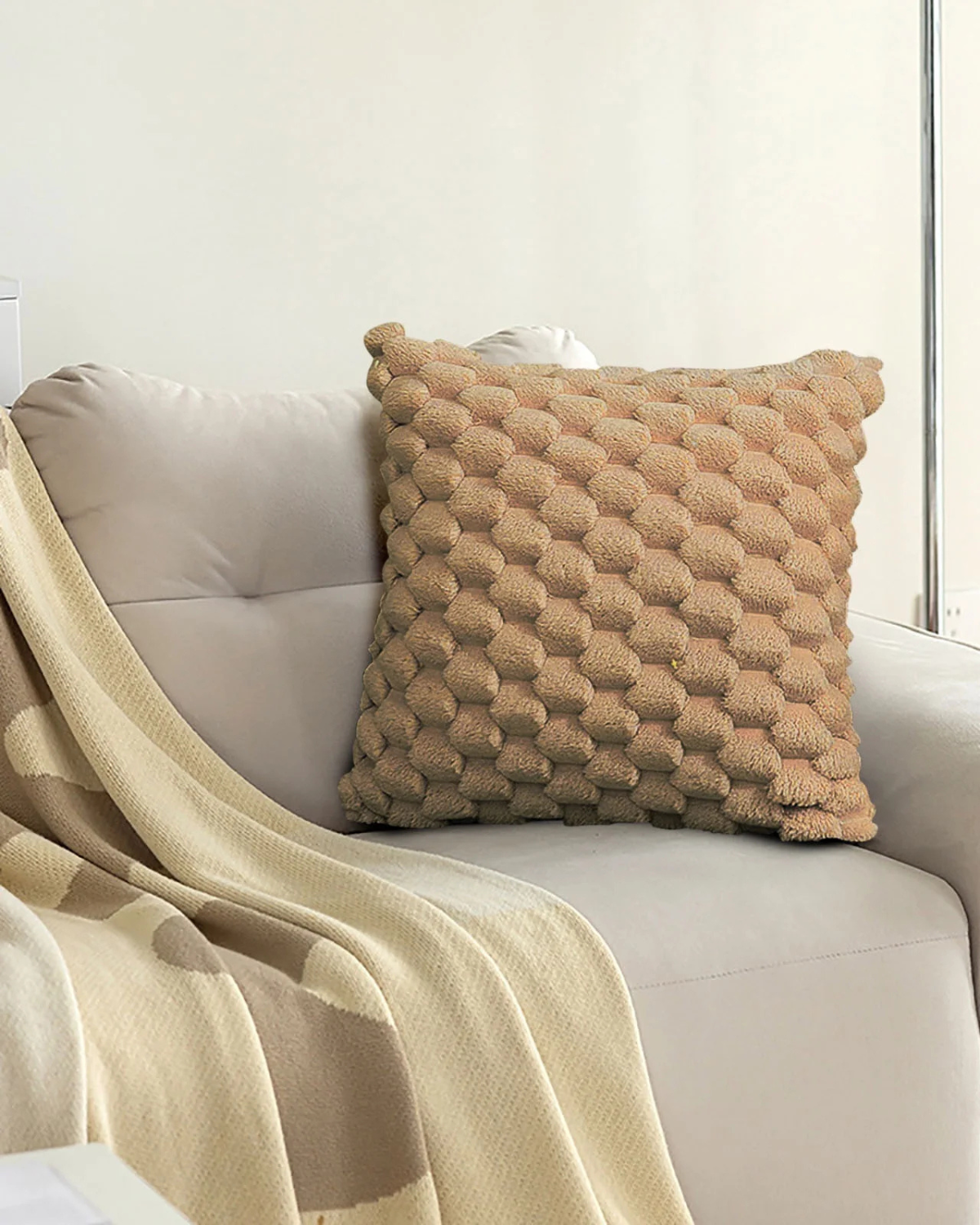 Carvallo – Lyxig Plysch Dekorativ Kudde med Lush Textur för Elegant Komfort