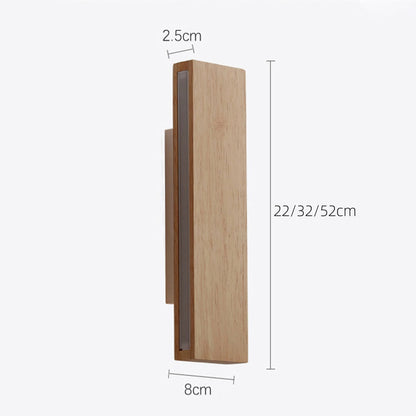 Vägglampa med roterbar trä-LED-design