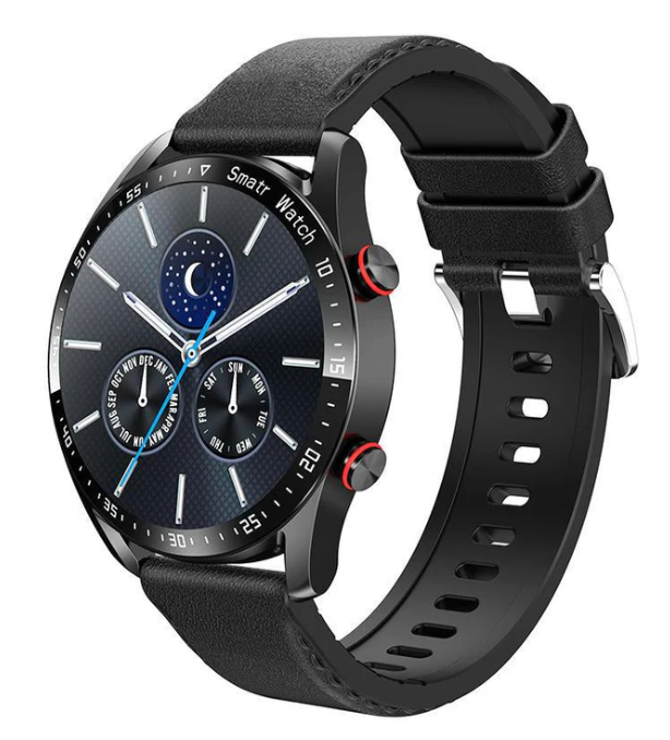 Vattentålig herr Bluetooth-smartklocka med EKG, PPG, hjärtats hastighet och syremätare