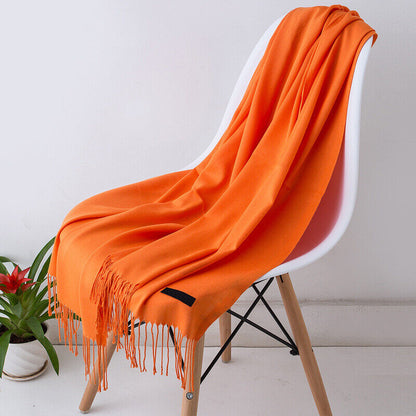 Kashmirscarf för kvinnor Mjuk Lång Vinterwrap