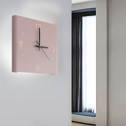 Väggklocka Modern Tyst LED Metall Fyrkantig