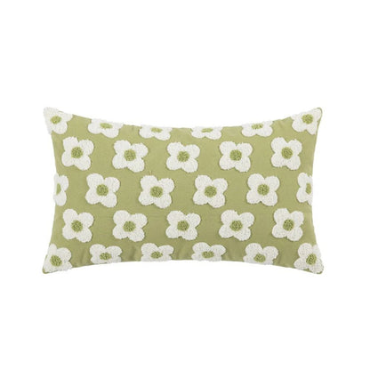 Lustrous Floral Broderad Kuddöverdrag