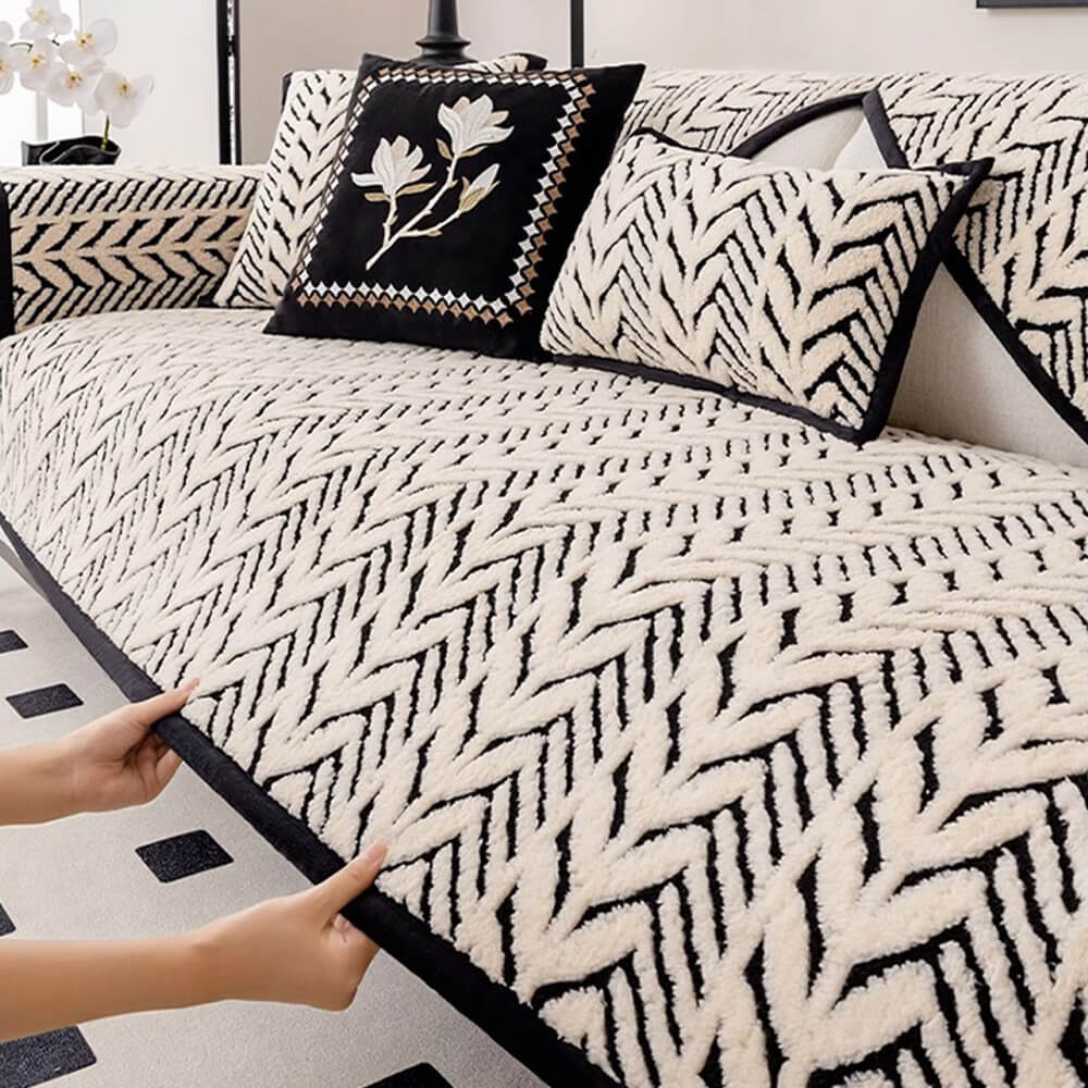 Premium Varm Vetekudde Plush Anti-Slip Sofföverdrag