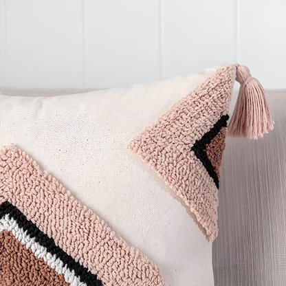 Färgad Broderad Boho Kuddeöverdrag