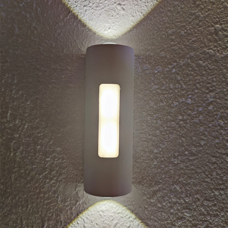 Modern minimalistisk cylindrisk LED-utomhusvägglampa