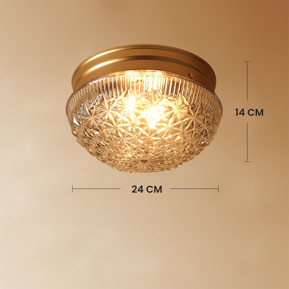 Klar Ribbade Glaskronlamp för Sovrum