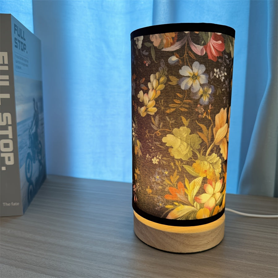 GlowWood - Fantasifull LED Bordslampa med Träbas