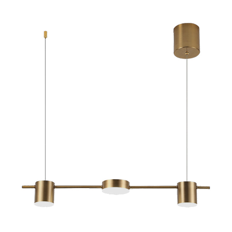 Trum Aluminium Hänglampa Eiland Modern Enkel 3/5-lamps Svart/Guld Taklampa i Varm/Vit Ljus
