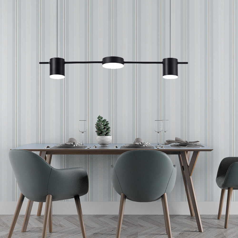 Trum Aluminium Hänglampa Eiland Modern Enkel 3/5-lamps Svart/Guld Taklampa i Varm/Vit Ljus