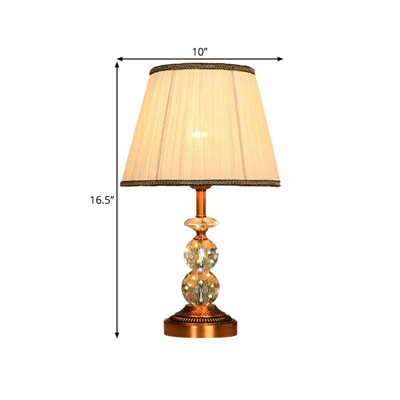 ÉclatCristal - Bordslampa med konform och sliperade kristallkulor