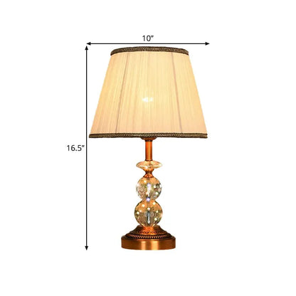 ÉclatCristal - Bordslampa med konform och sliperade kristallkulor