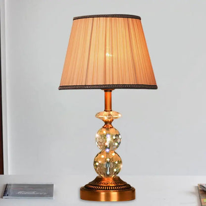 ÉclatCristal - Bordslampa med konform och sliperade kristallkulor