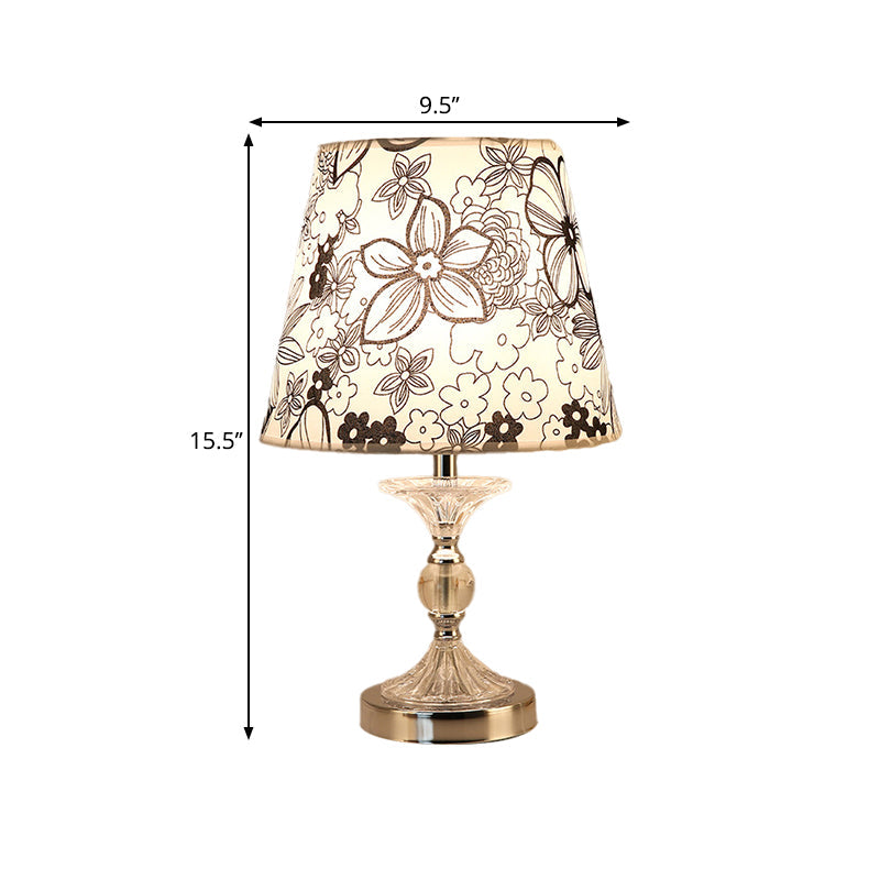 FloraLume - Elegant bordslampa med blommönster