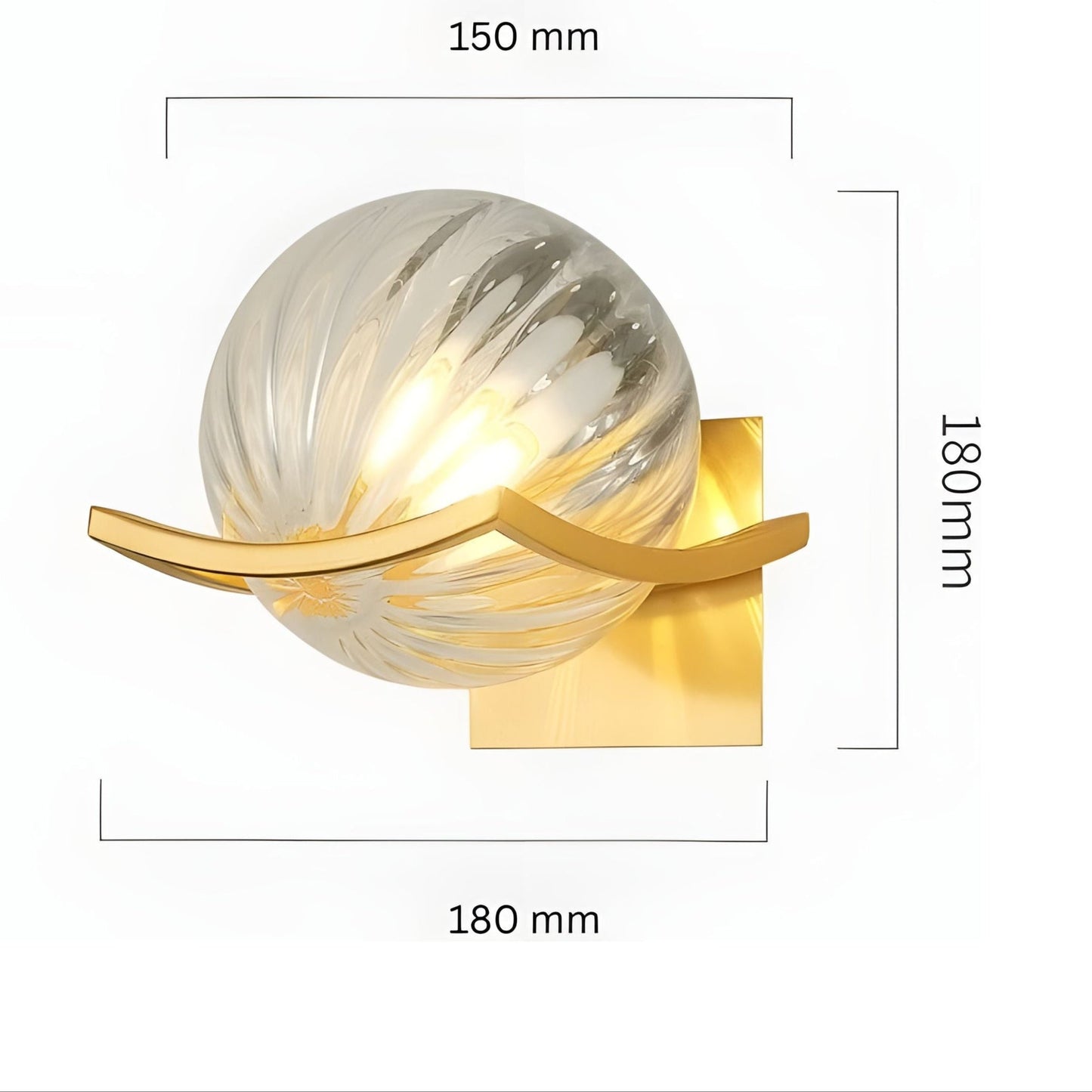 LED-vägglampa i glas – Modern, Dekorativ belysning