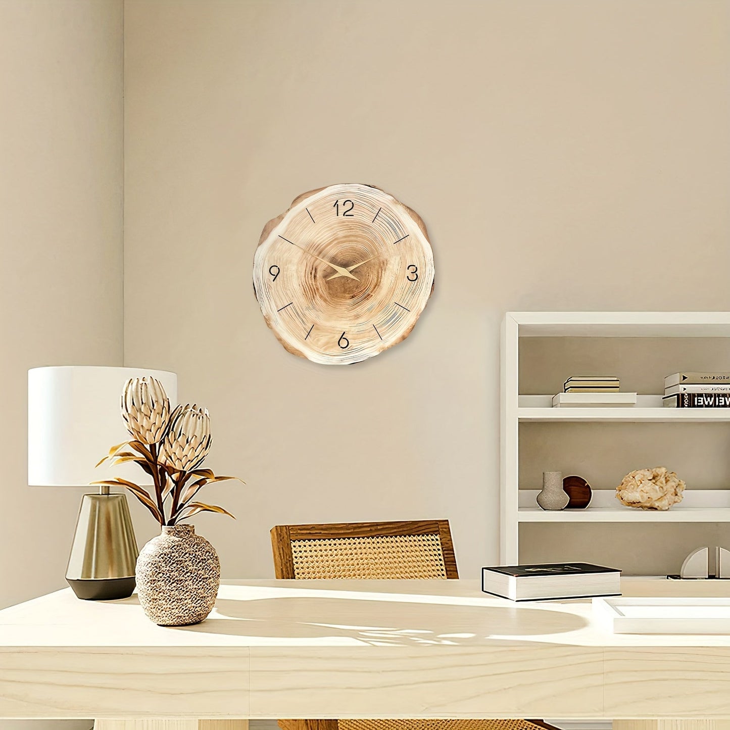 Stille Kvarts Väggklocka med Träram