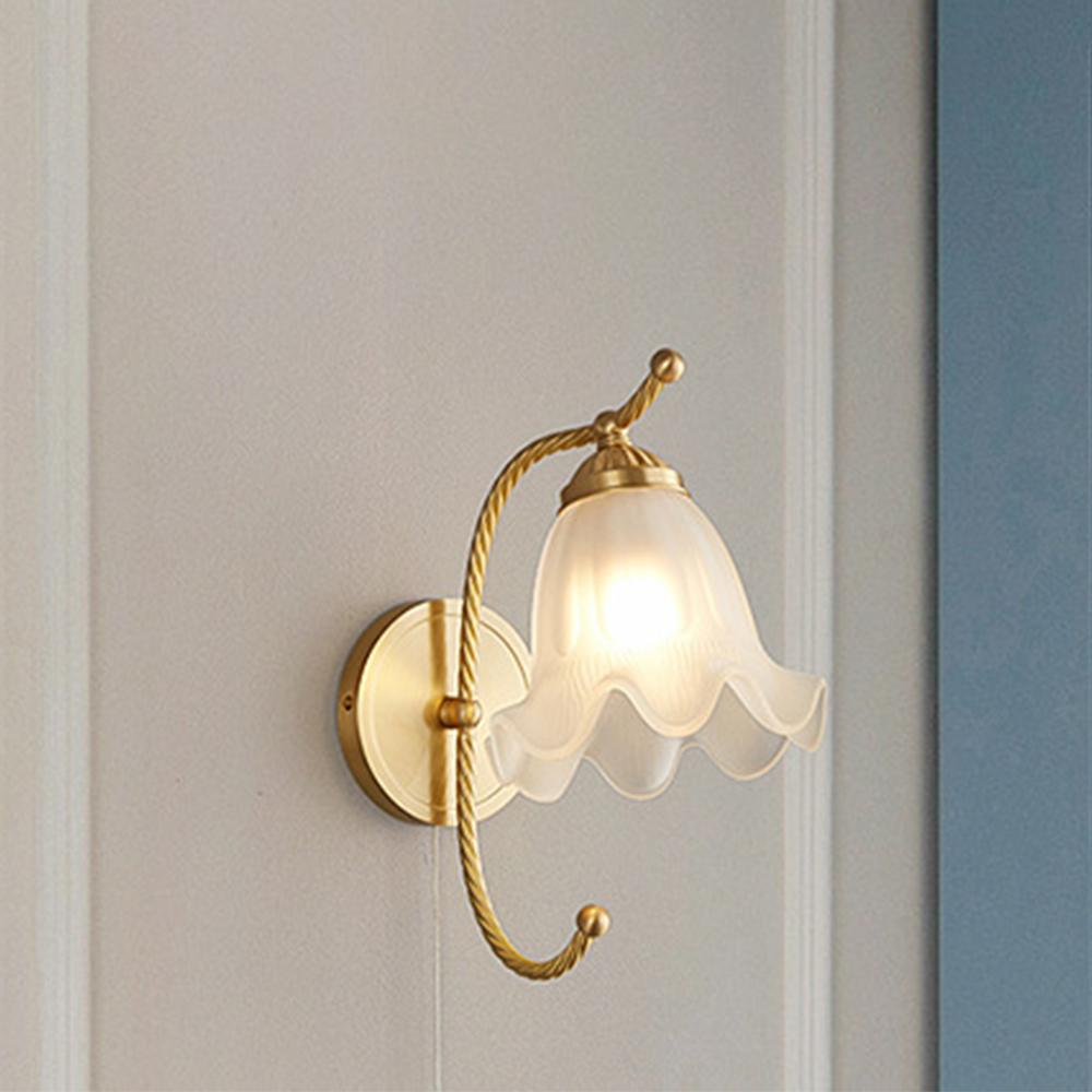 Fransk Vardagsrum Retro Glas Vägglampor