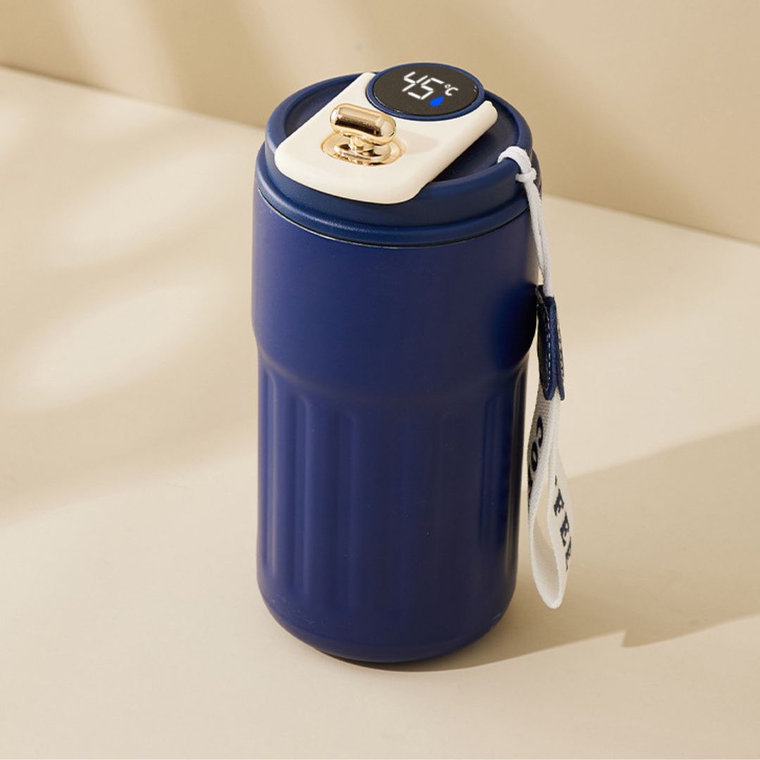 Rostfritt stål kaffekopp med LED temperaturvisning 450 ML