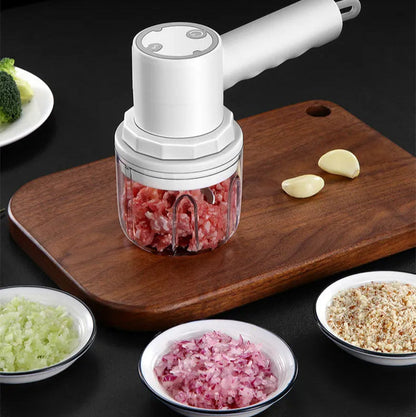 QuickChop – Kompakt manuell kökshackare med enkel betjäning och klar behållare