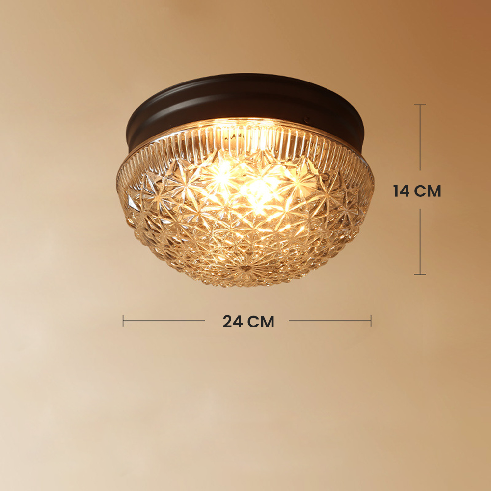 Klar Ribbade Glaskronlamp för Sovrum