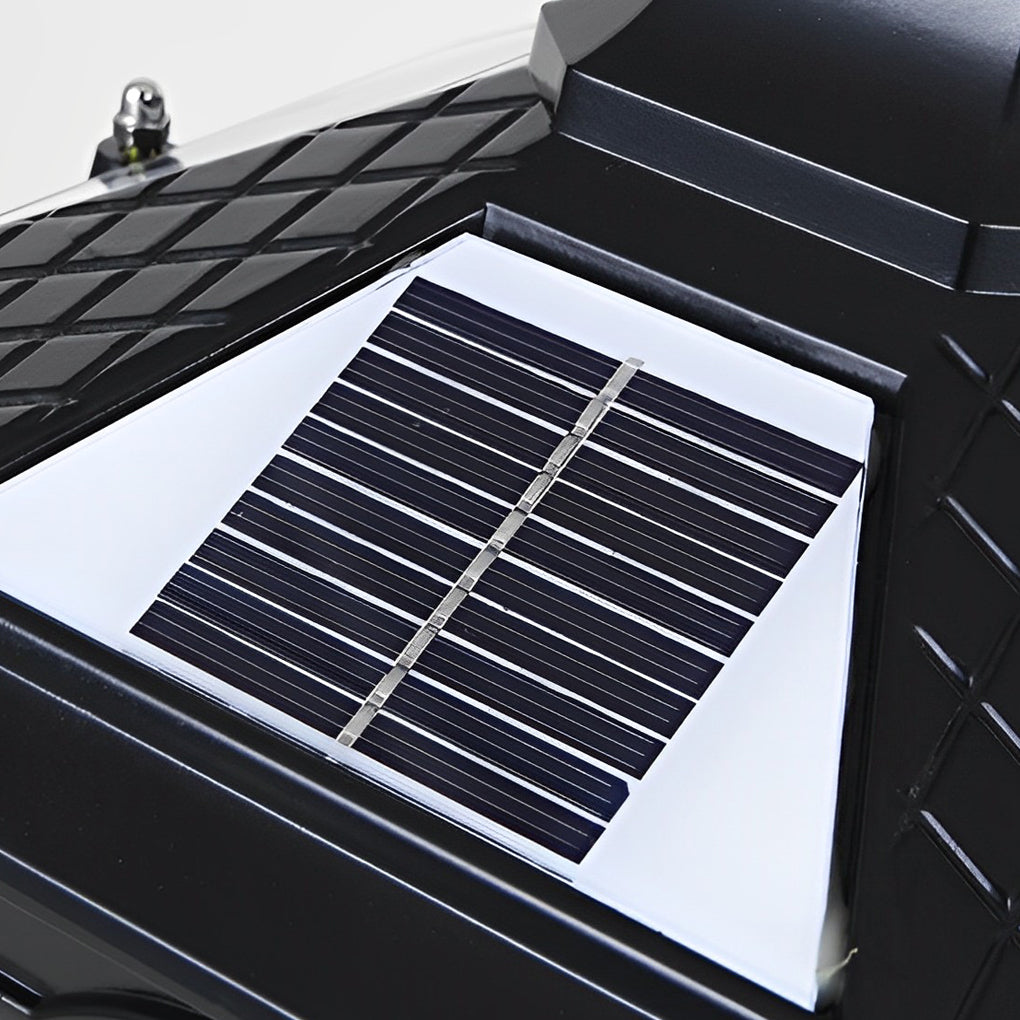 Utomhus Solar LED Svart Trädgårdspostljus