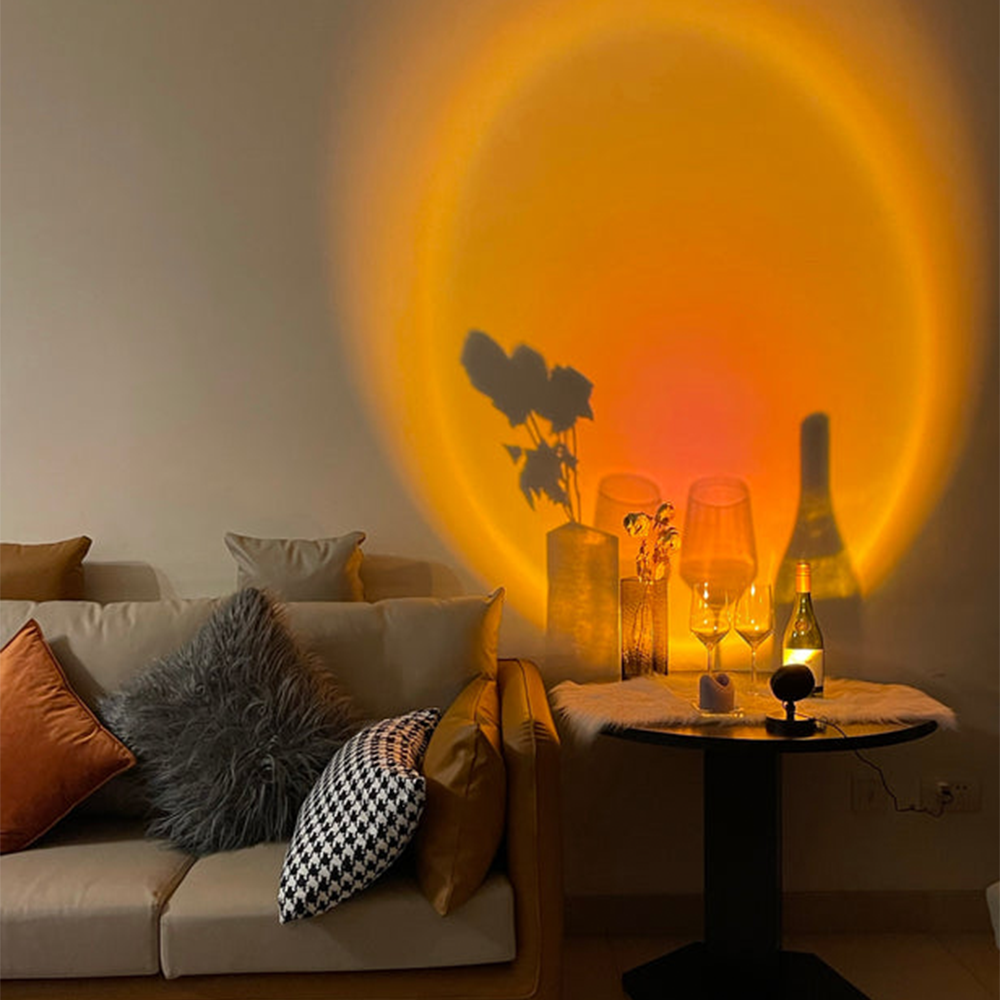 GlowBright - Retro solnedgång bordslampa