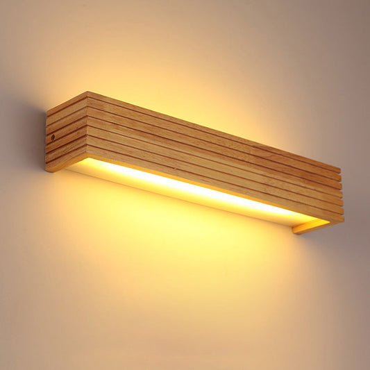 Vägglampa Modern Trä LED Armatur