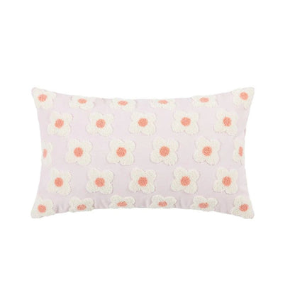 Lustrous Floral Broderad Kuddöverdrag