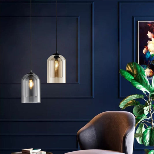 Modern minimalist glas hänglampa