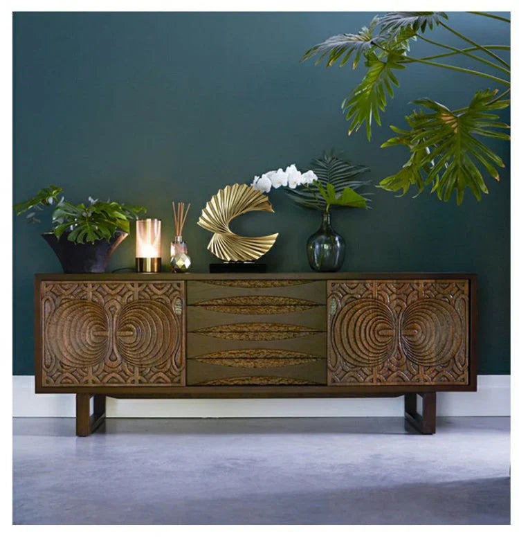 Stilfull halvmåne-skulptur – Elegant månde dekoration för hemmet och kontoret