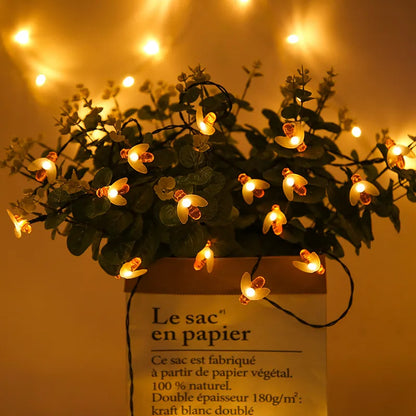 Solar ljusslinga bi – LED dekoration belysning för trädgård &amp; terrass, utomhusbelysning med bidesign