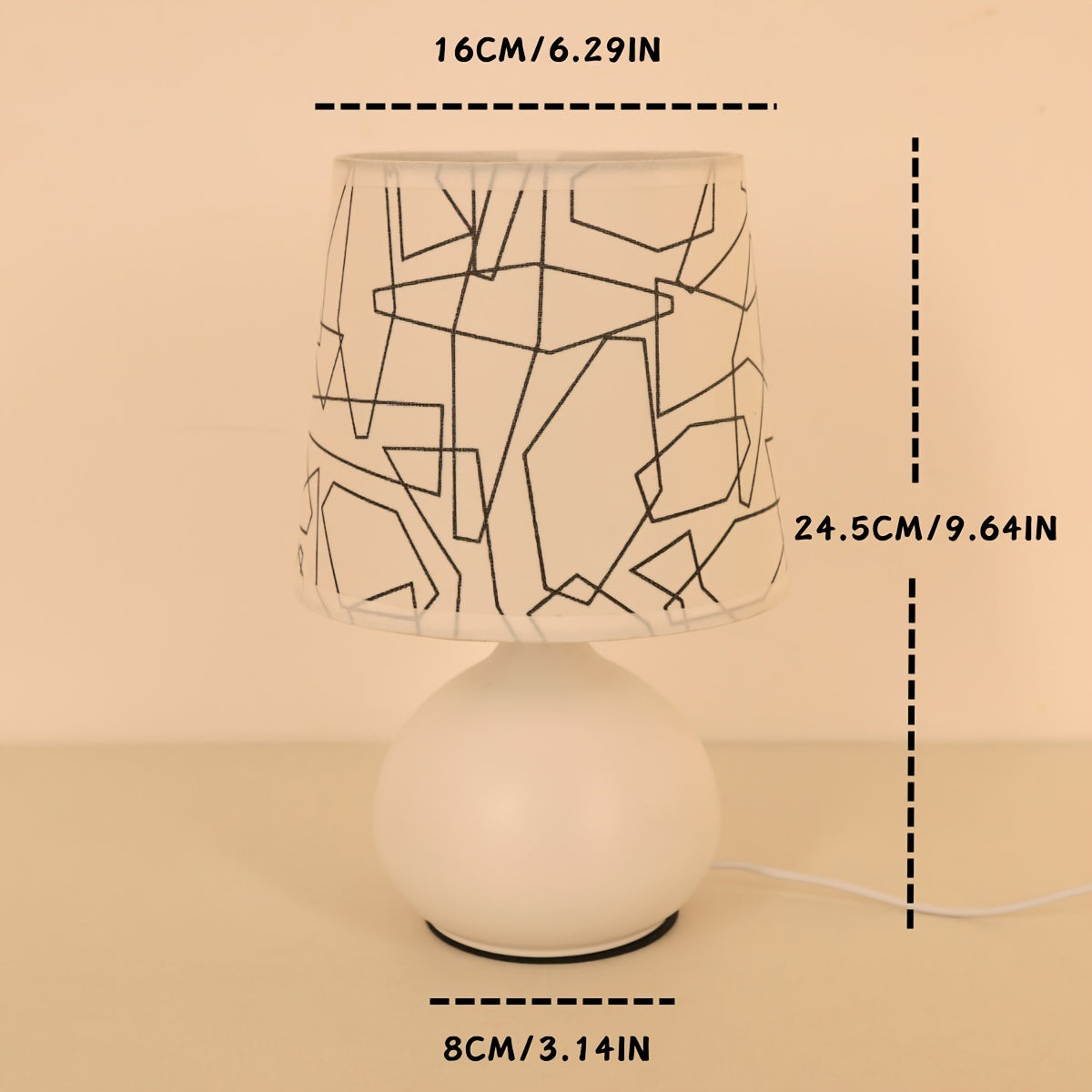 Geometrisk Stil Bordslampa - Modern och Atmosfärisk