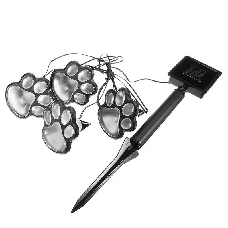 Solarlampa med tassavtryck design – LED trädgår belysning i multicolor för utomhusbruk