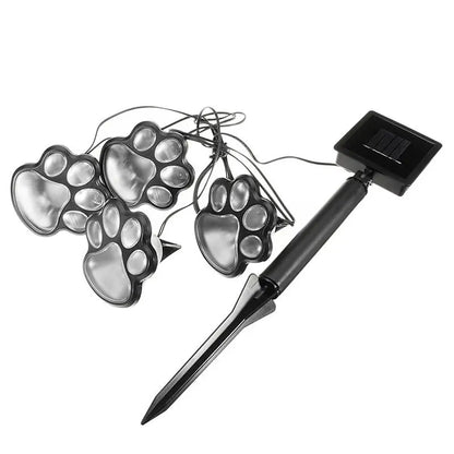 Solarlampa med tassavtryck design – LED trädgår belysning i multicolor för utomhusbruk