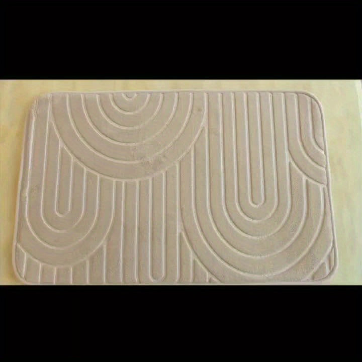 Geometrisk Halkfri Badmatta – Bekväm och Stilig för Ditt Badrum