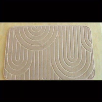 Geometrisk Halkfri Badmatta – Bekväm och Stilig för Ditt Badrum