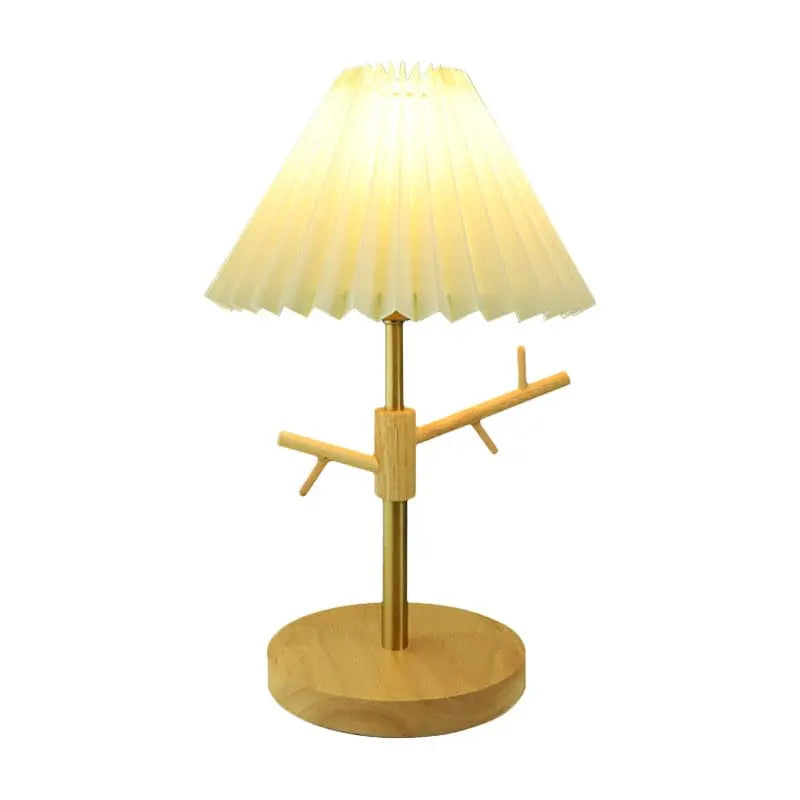 Carvallo - Fällbar Nattlampa Skandinavisk Stil med Dekorativ Hylla