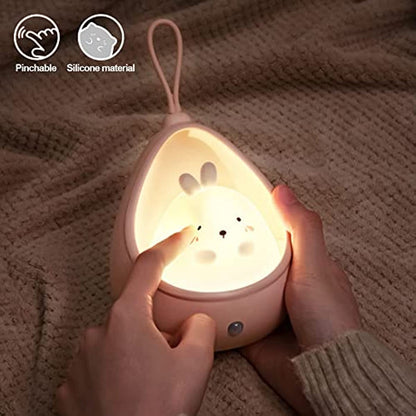BunnyGlow - USB Laddningsbar Djur Nattlampa med Rörelsesensor