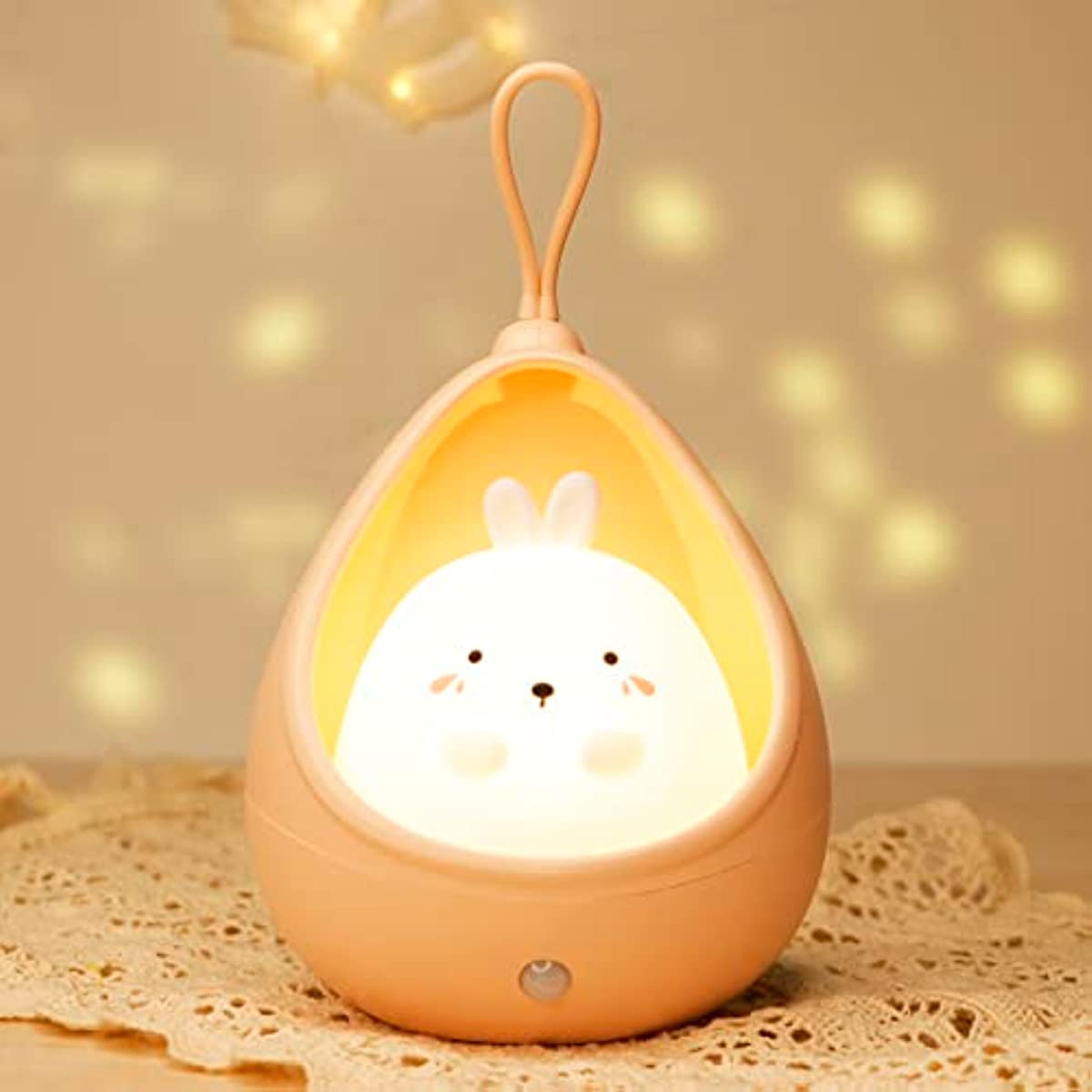 BunnyGlow - USB Laddningsbar Djur Nattlampa med Rörelsesensor