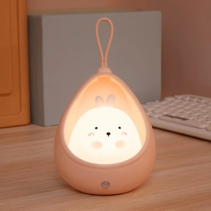 BunnyGlow - USB Laddningsbar Djur Nattlampa med Rörelsesensor
