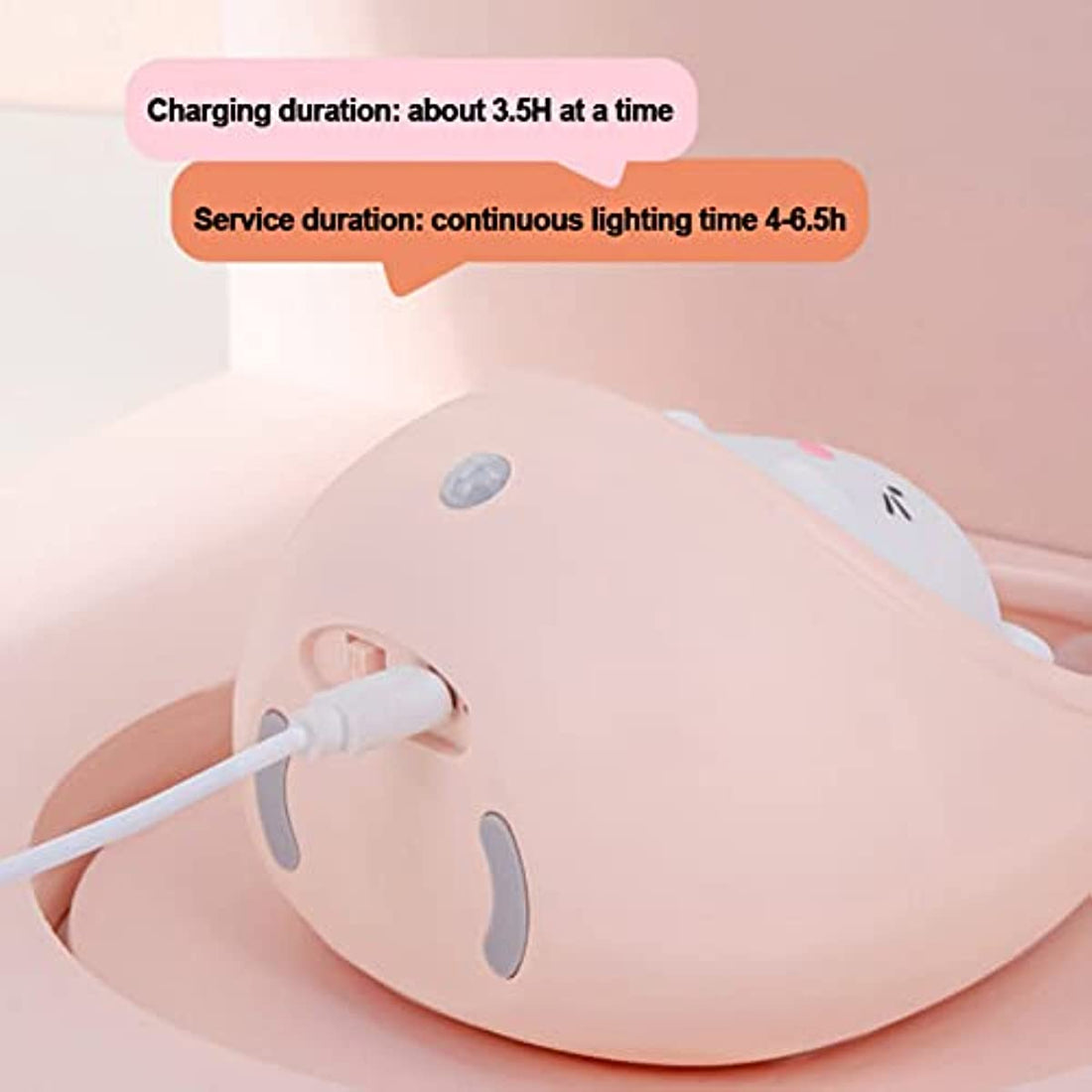 BunnyGlow - USB Laddningsbar Djur Nattlampa med Rörelsesensor