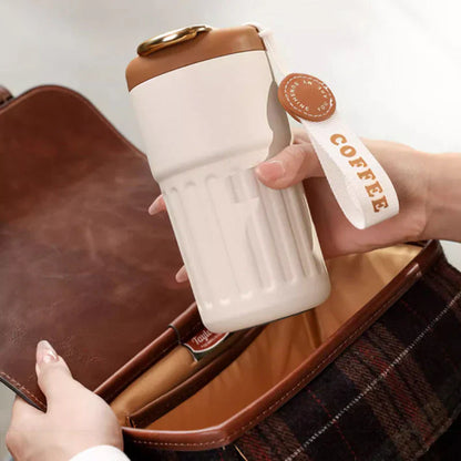 Kompakt termomugg med temperaturvisning – 410ml mugg för varma och kalla drycker