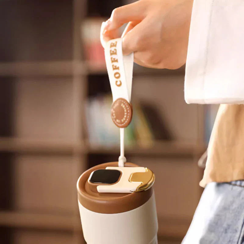Kompakt termomugg med temperaturvisning – 410ml mugg för varma och kalla drycker