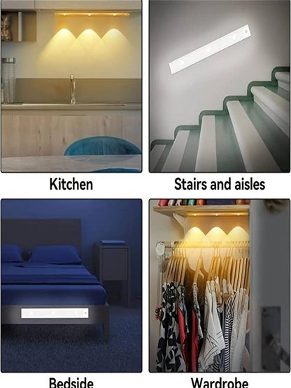 Royelux Rörelsesensor LED Skåplampa – Ultra-tunn, USB-laddningsbar och dimbar