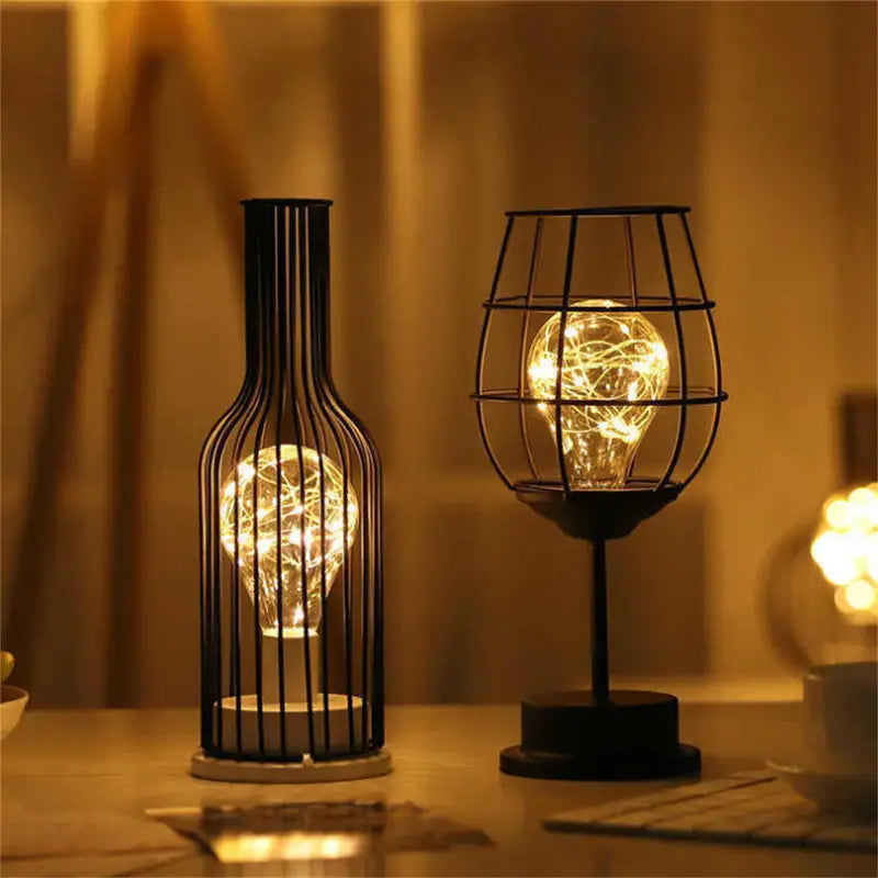 Klassisk Sängbord Orson Dekanter Bordslampa med LED Varm Glöd