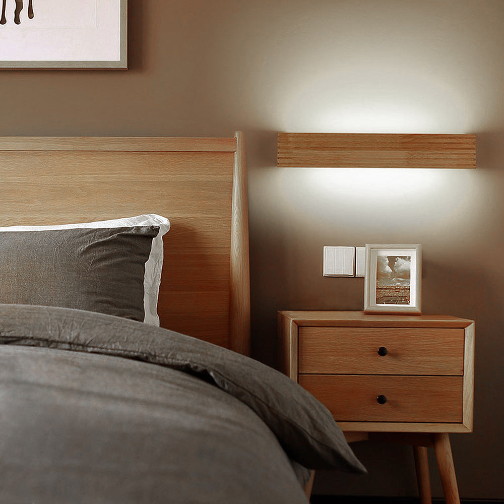 Vägglampa Modern Trä LED Armatur