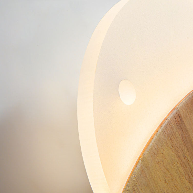 Nordisk Kreativ Enkel Trä Konst Liten Fisk LED Lampa