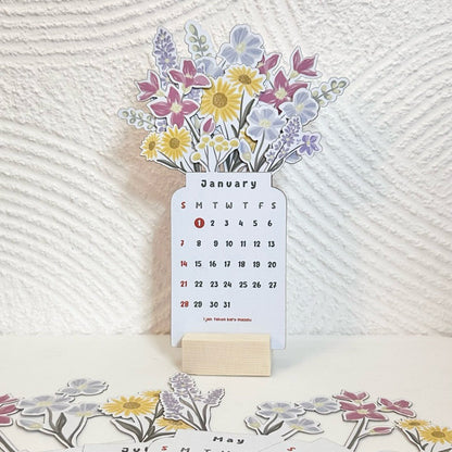 Carvallo - Blommor-bordskalender