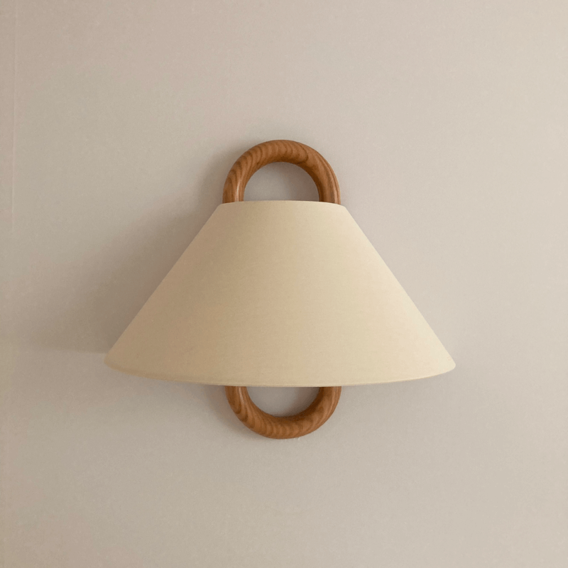 Vägglampa Modern Trä Tyg Sconcelampa