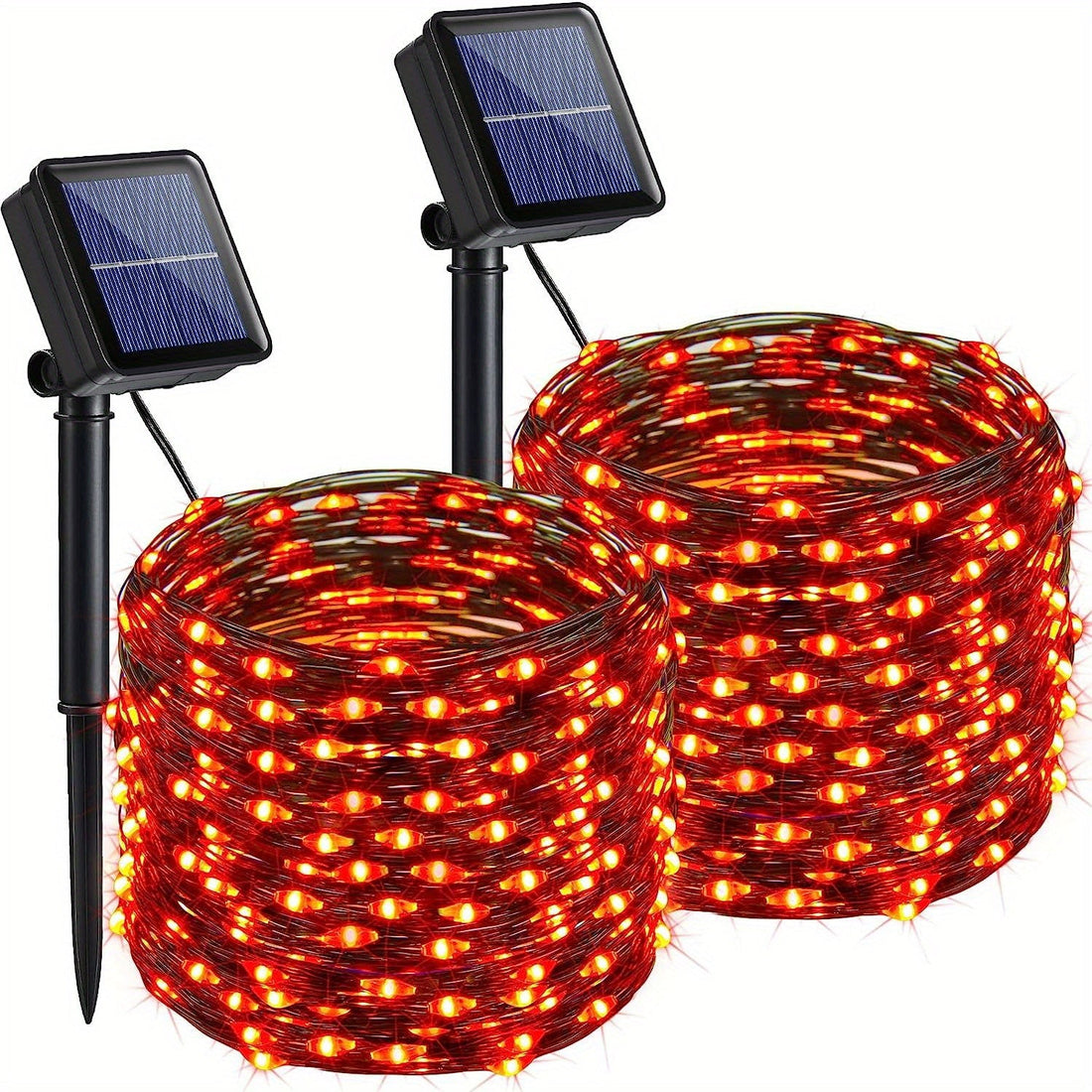 Utomhus Solenergi Drivna Röda Ängel Ljus